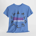Silence Is My Superpower Unisex Heavy Cotton Tee | Yoga Funny Motivational Quote Meditation Workout Inspirational Top Shirt