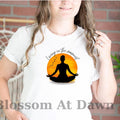 Yoga Meditation T-Shirt | Living In The Moment Mindfulness Spiritual Self-Care Yoga Lover Zen Sunset Tee