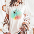 Just Breathe Comfort Colors Meditation Yoga Mental Health Dandelion Yoga Lover Motivational Shirt Tee