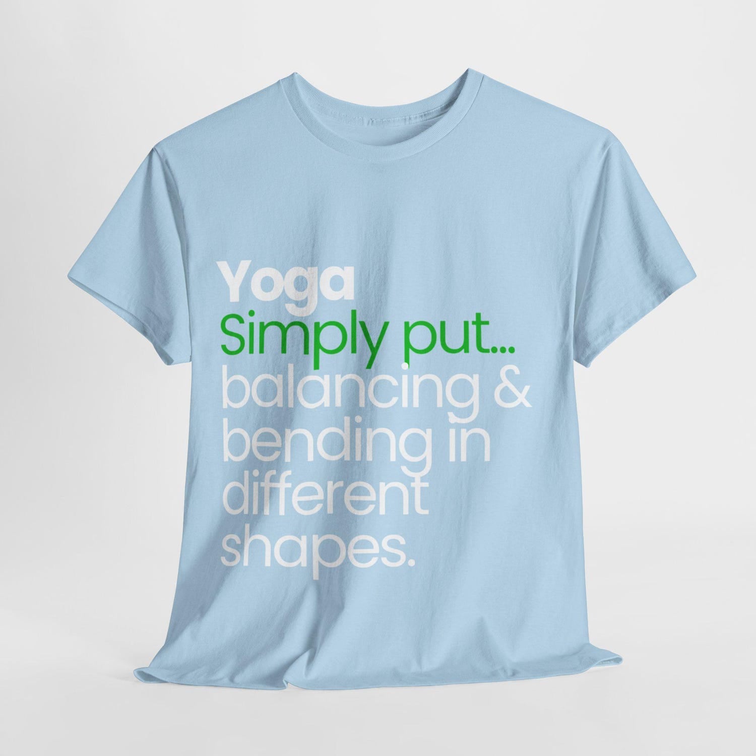 Yoga Simply Balancing Bending Shapes 100% Cotton Unisex Classic Fit T-Shirt