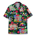 Funny Bingo Hawaiian Shirt for Men Women, Colorful Bingo  Print Aloha Shirt, Lucky Game Night Casino Summer Party Button Down Shirt