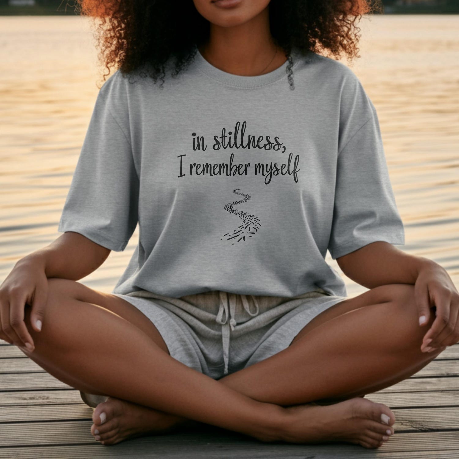 Stillness Quote T-Shirt: Zen Spiritual Clothing, Self-Discovery Gift for Calmness