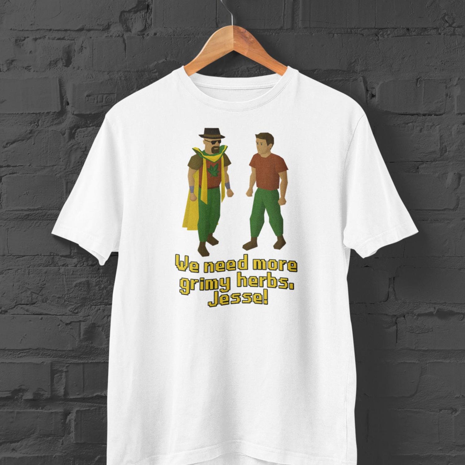 RuneScape Shirt OSRS Merch Herblore Skillcape Tee Old School Gaming T-Shirt Cosplay Nerd Gift Jesse Walter White Funny Gamer Shirt Fan Art