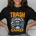 Trash Raccoon Gamer T-Shirt | Funny Graphic Tee | Retro Gaming Apparel