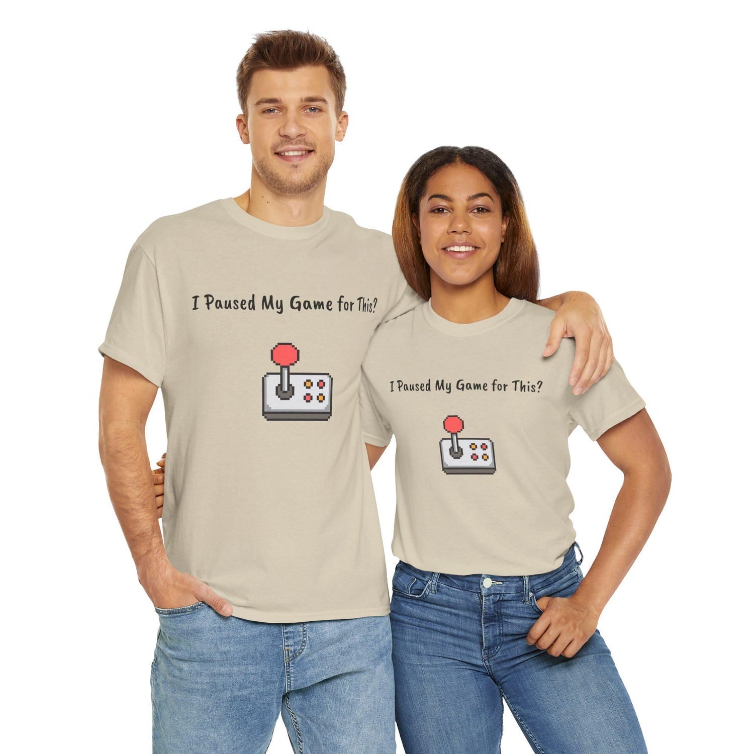 Gamer Humor Tee - I Paused My Game for This?, T-Shirt, Unisex Tee, Gaming Gift, Funny Shirt, Casual Wear, Gamer Merchandise