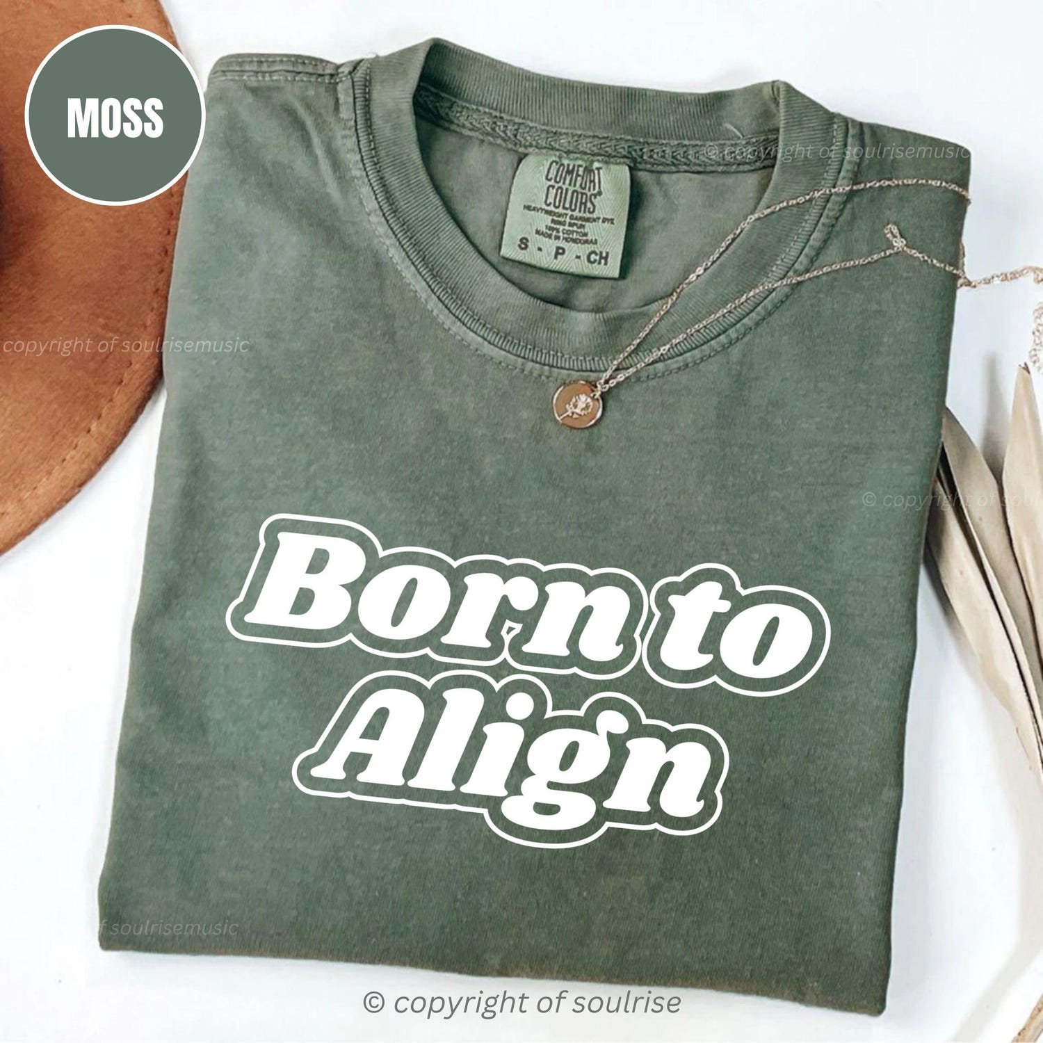Comfort Colors Born to Align T-Shirt | Yoga Spiritual Wellness Tee