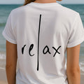 Relax T-Shirt: Minimalist Aesthetic Tee, Mindfulness Oversized Yoga Graphic Tee Gift