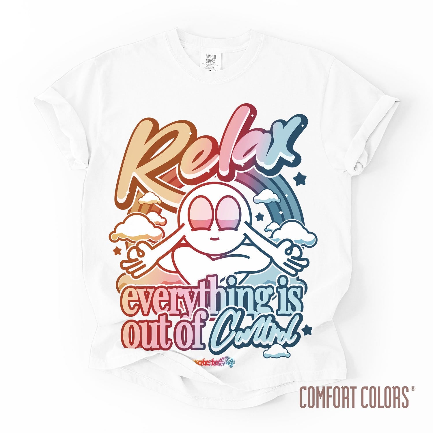 Relax Everything Out Of Control Shirt | Zen Funny Joke Let Go Short-Sleeve Unisex T-Shirt Tee