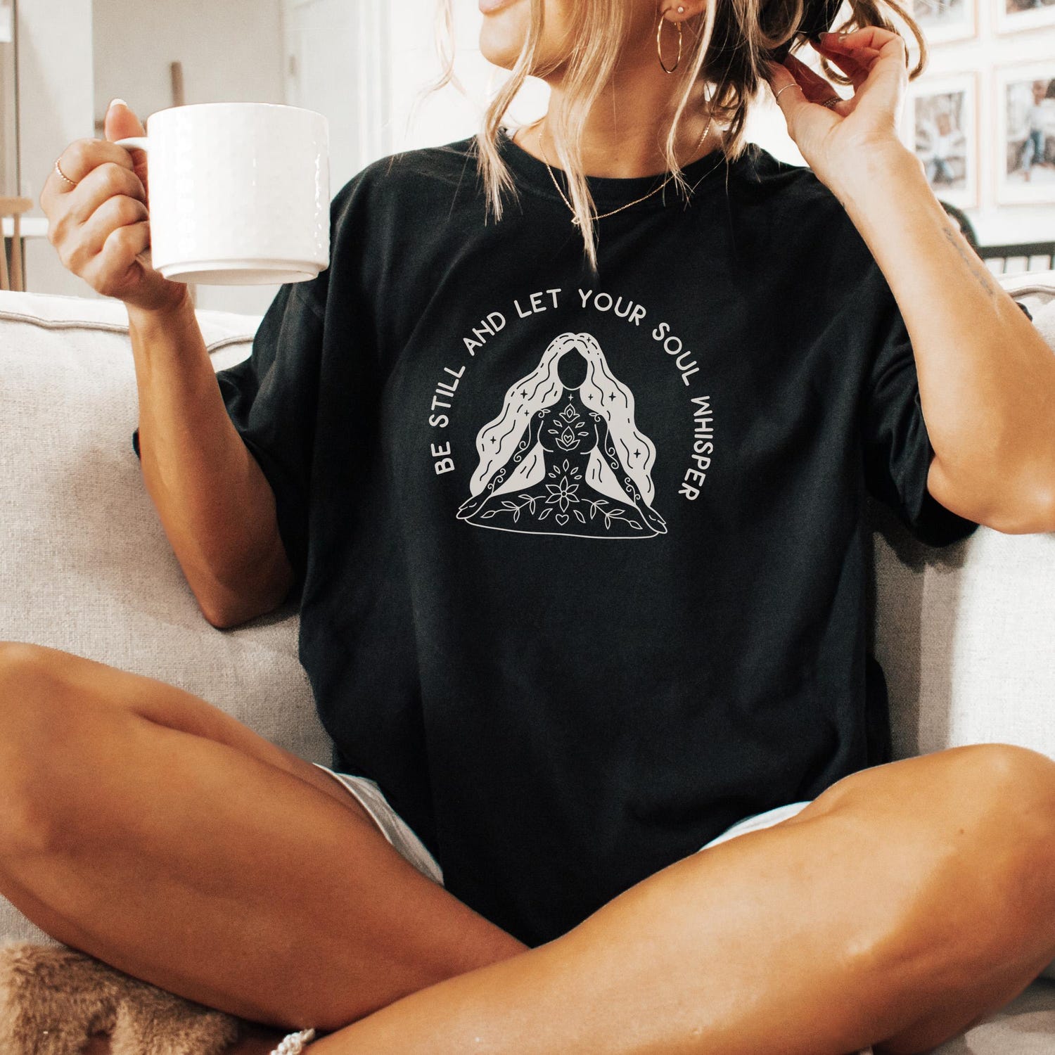 Yoga Meditation Shirt: Yoga Lover Tee, Self Love Mental Health Shirt Gift