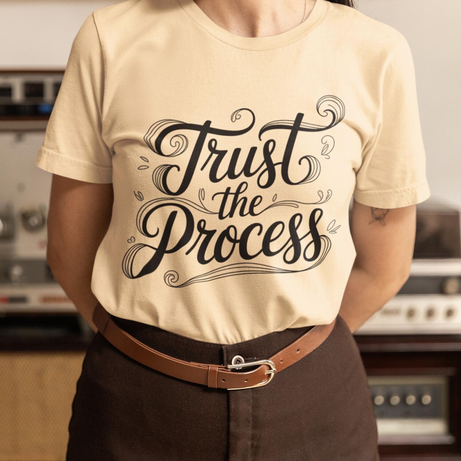 Trust the Process T-Shirt: Motivational Quote Graphic Tee for Positive Mindset