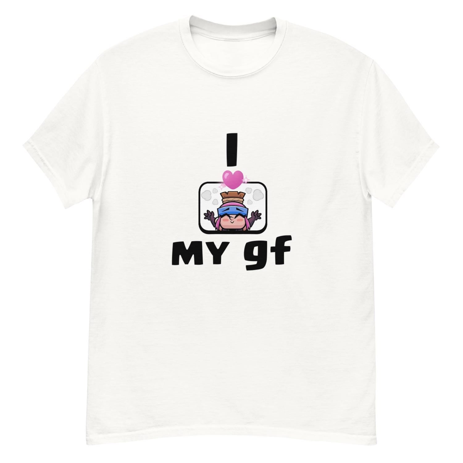I Heart My GF Clash Royale T-Shirt | Matching Gamer T shirt For Couples | Funny Gamer Tee