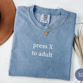 Press X to Adult T-Shirt, Funny Gaming Shirt, Gamer Humor Tee, Video Game Shirt, Gift for Gamers, Sarcastic Gamer Shirt, Gaming Life T-Shirt