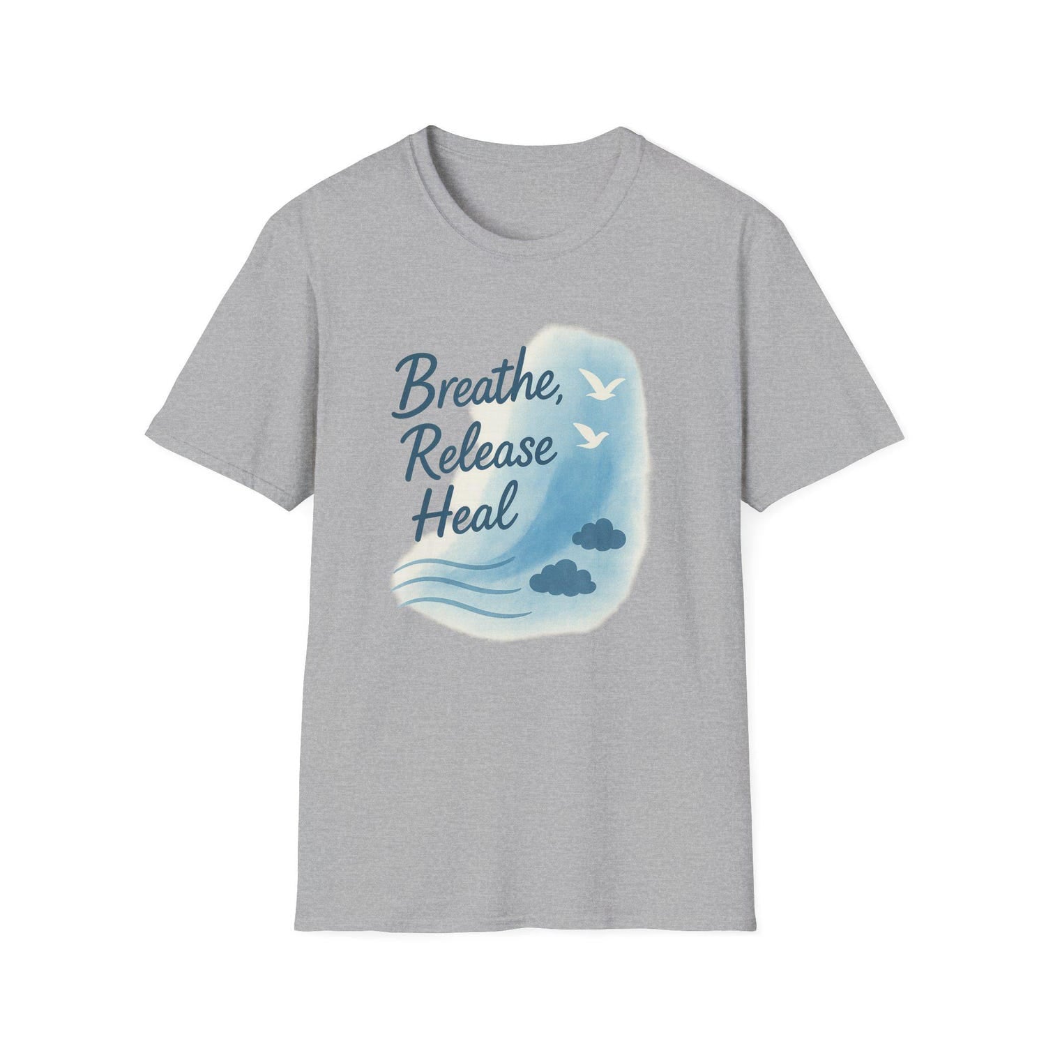 Breathe Release Heal T-Shirt: Meditation Yoga Mindfulness Tee for Wellness