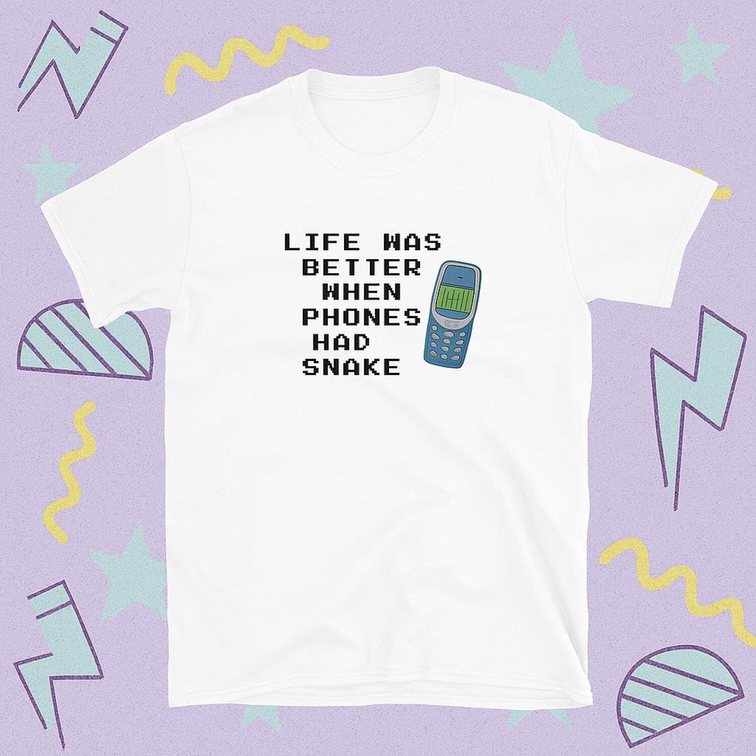 Nostalgic Snake Game T-Shirt: Funny 90s Retro Gamer Tee