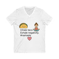 Fun Taco Namaste V Neck Tee | Yoga Shirt Relaxation Funny T-Shirt Gift Tee