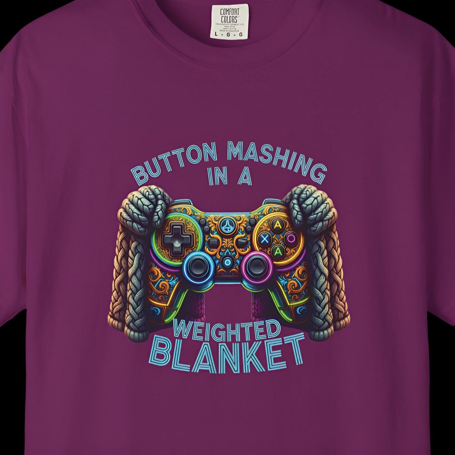 Cozy Gamer T-Shirt: Funny Button Mashing Tee, Soft Gaming Gift