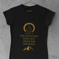 The Mountain Zen Quote T Shirt Gold Monk Design | Japanese Meditation Motivational Tee