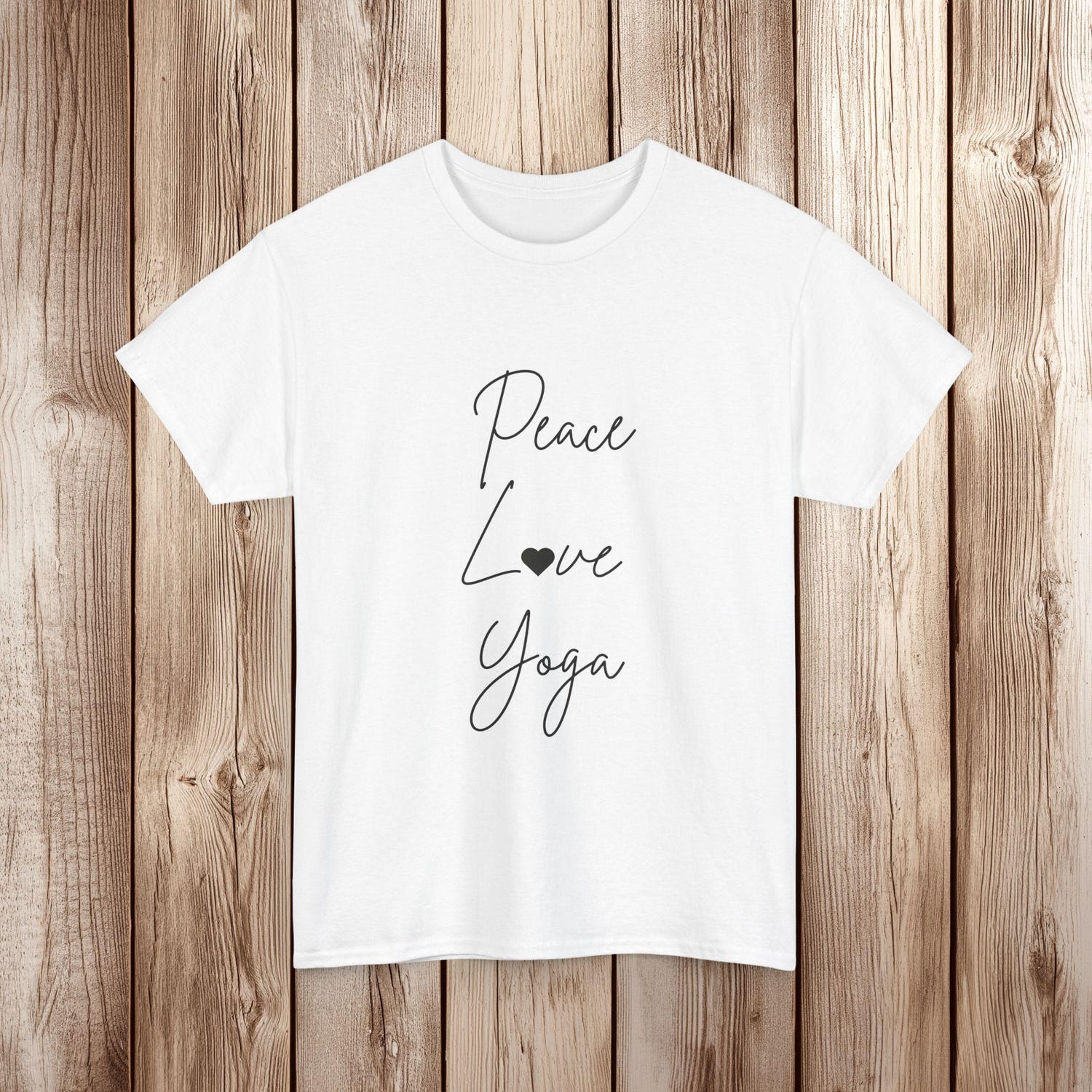 Peace Love Yoga T-Shirt: Minimalist Meditation Tee, Spiritual Apparel
