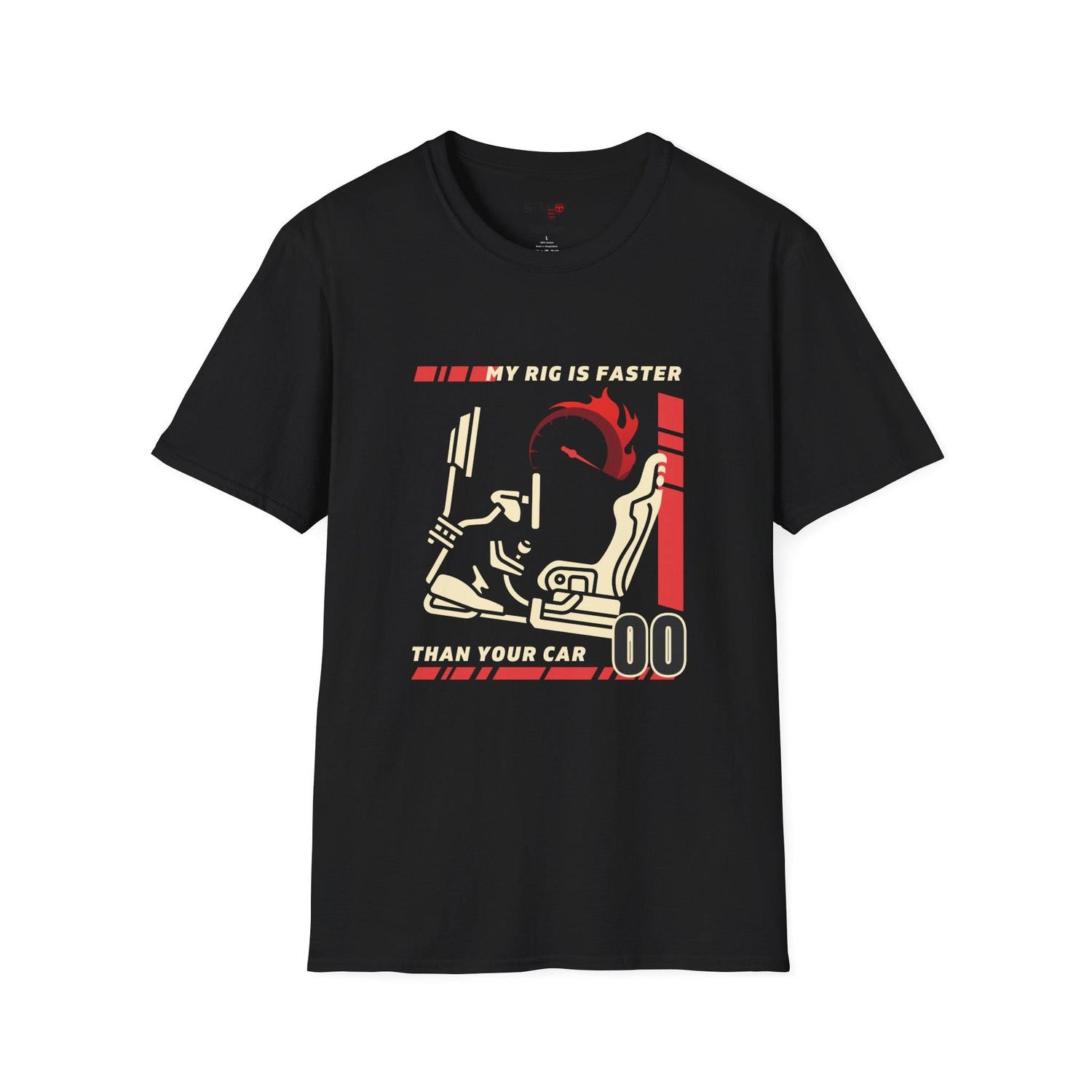 My Rig Is Faster Than Your Car Tee - Funny Sim Racing Gamer Shirt