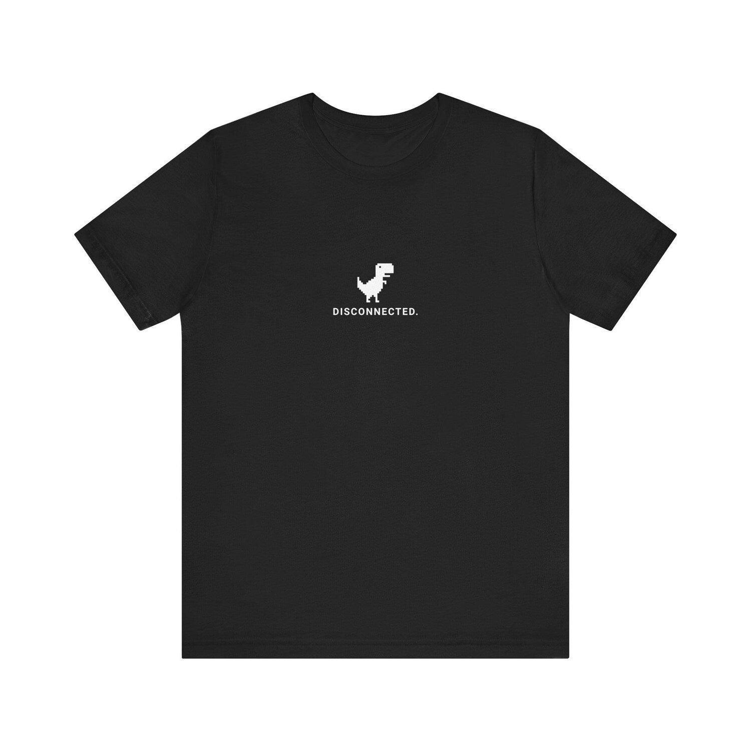 Disconnected Dinosaur Gamer T-Shirt: Funny Pixel Art Graphic Tee