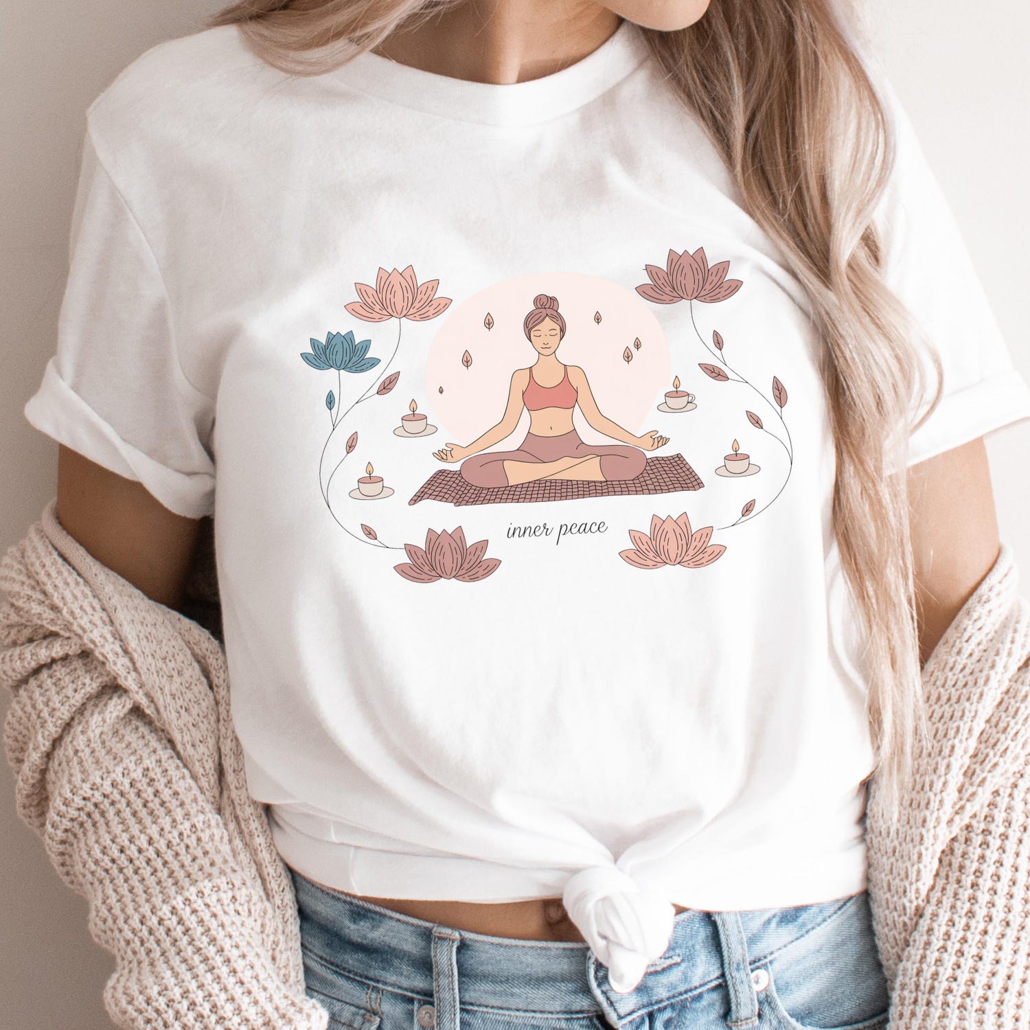 Yoga Retreat T-Shirt: Sunset Meditation Graphic Tee for Serenity