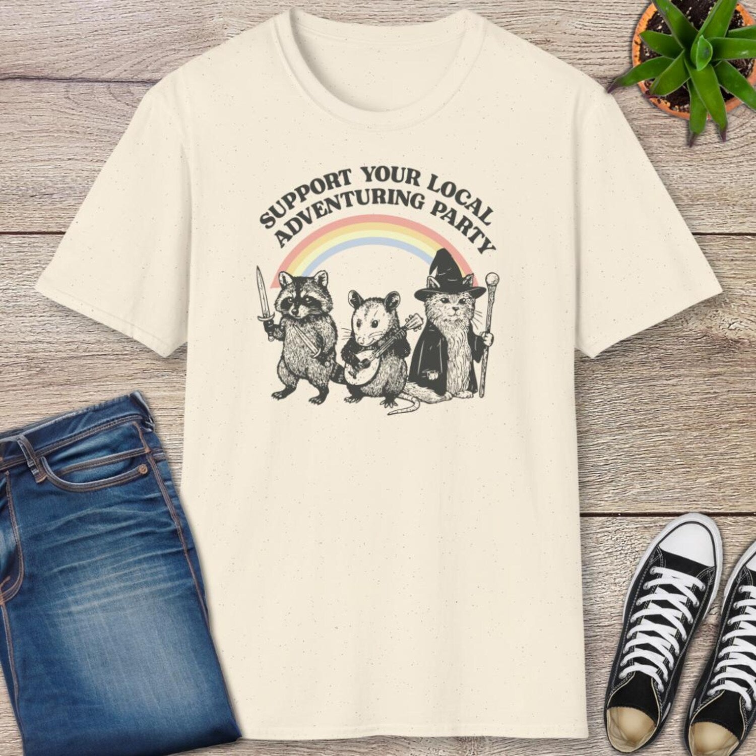 Support Your Local Adventuring Party T-Shirt | Funny DnD RPG Gamer Shirt | Fantasy Tee