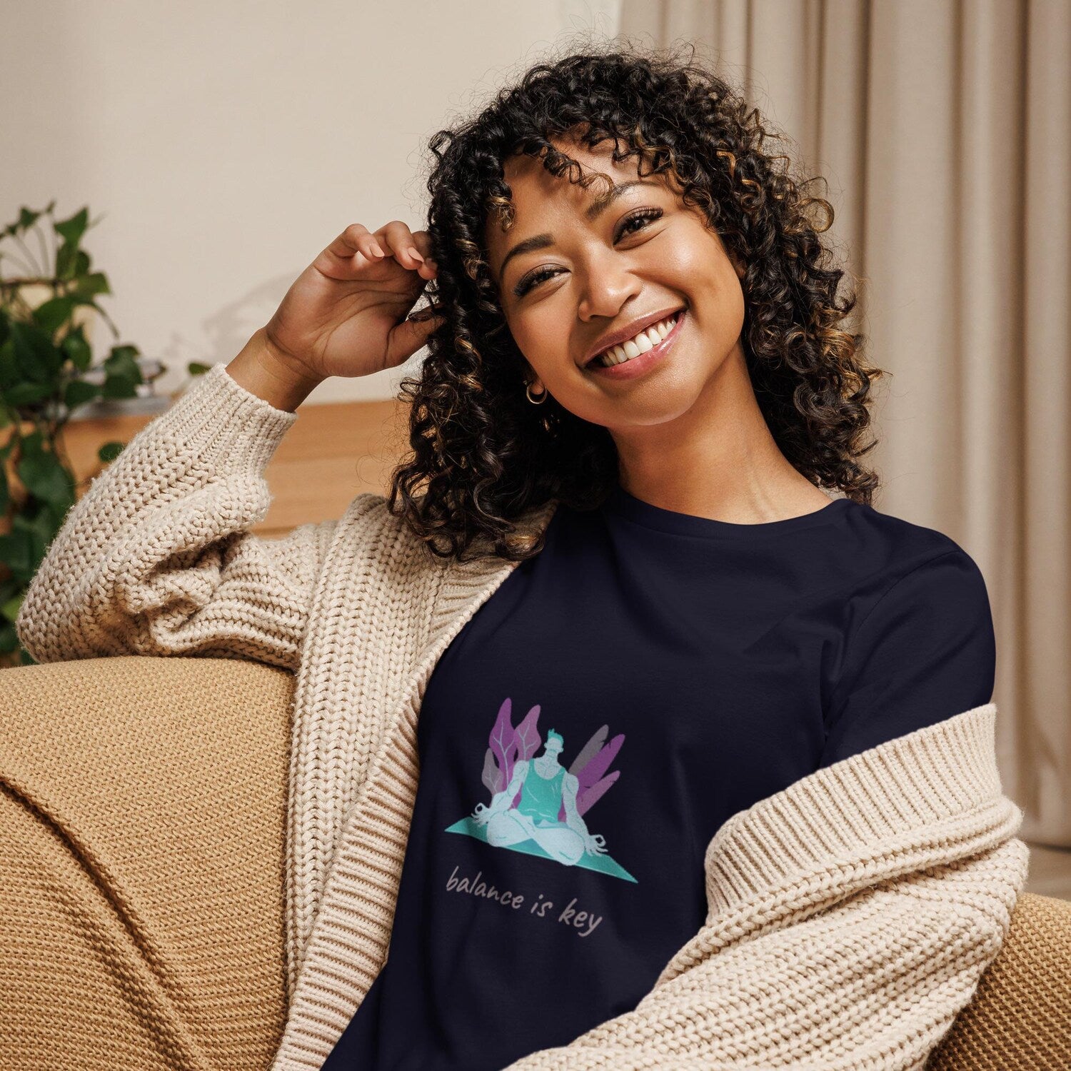 Balance Is Key Yoga T-Shirt | Mindful Meditation Graphic Tee