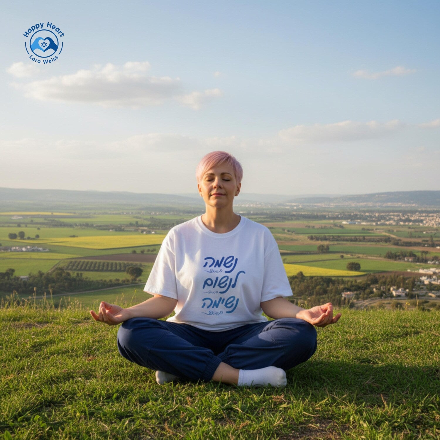 Hebrew T Shirt Neshama Breath Soul Jewish Calm Message Judaica Yoga Meditation Mindfulness Spiritual Gift Tee