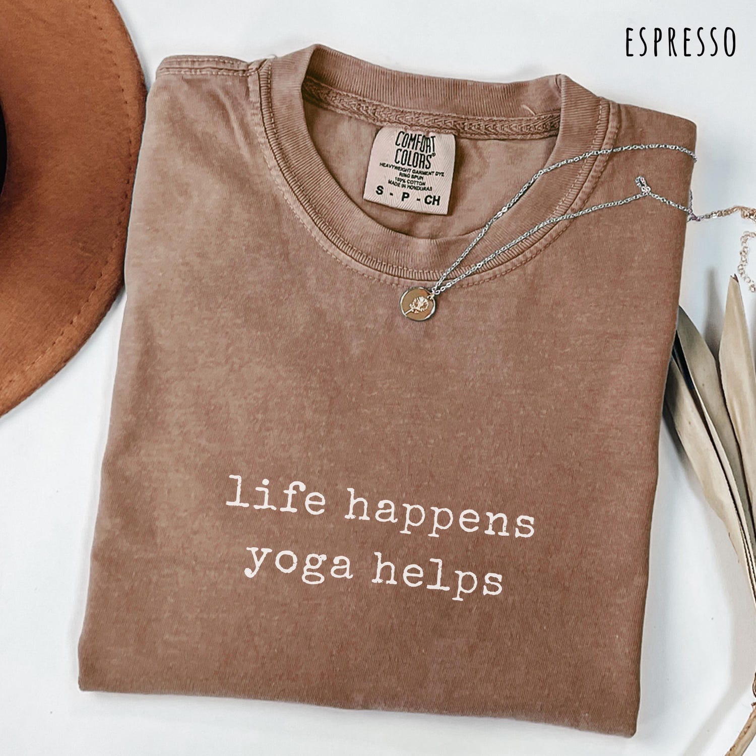Yoga shirt life happens yoga tshirt funny meditation t shirt hoodie mindfulness spiritual sweatshirt gift yoga lover yoga instructor