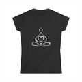 Lotus Yoga T-Shirt: Spiritual Infinity Heart, Boho Mindfulness Gift for Peace