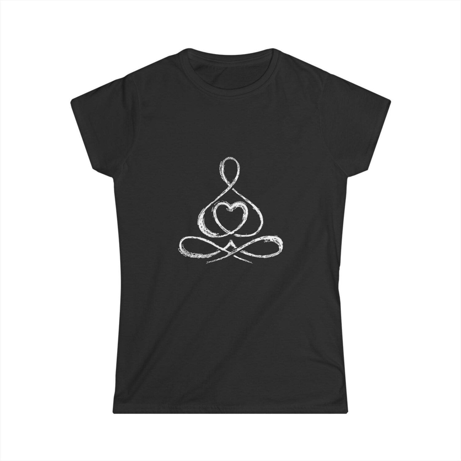 Lotus Yoga T-Shirt: Spiritual Infinity Heart, Boho Mindfulness Gift for Peace