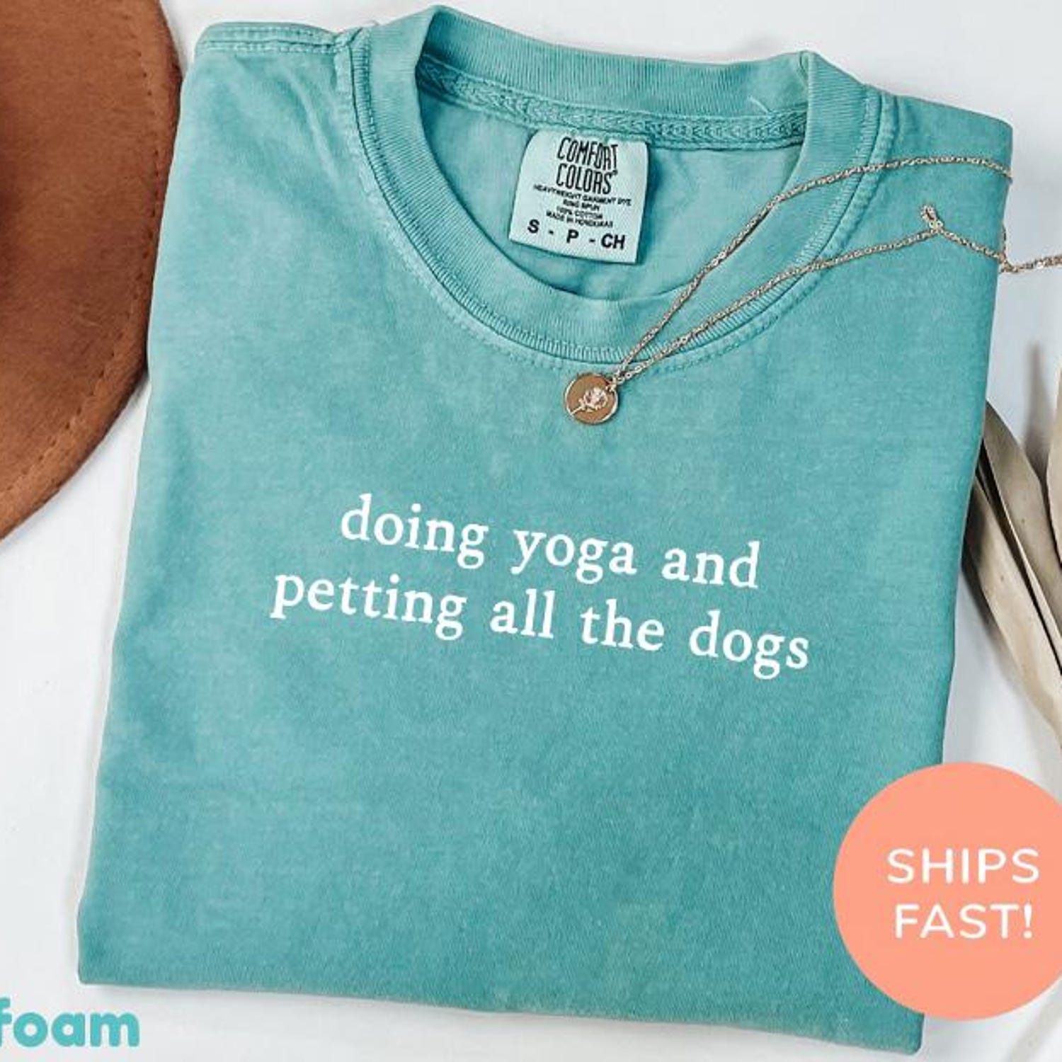 Comfort ColorsÂ® Doing Yoga And Petting All The Dogs Shirt: Funny Yoga T-shirt Gift