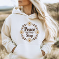 Peace In Every Step T-Shirt | Minimalist Boho Inspirational Geometric Totem Yoga Meditation Spiritual Gift Tee