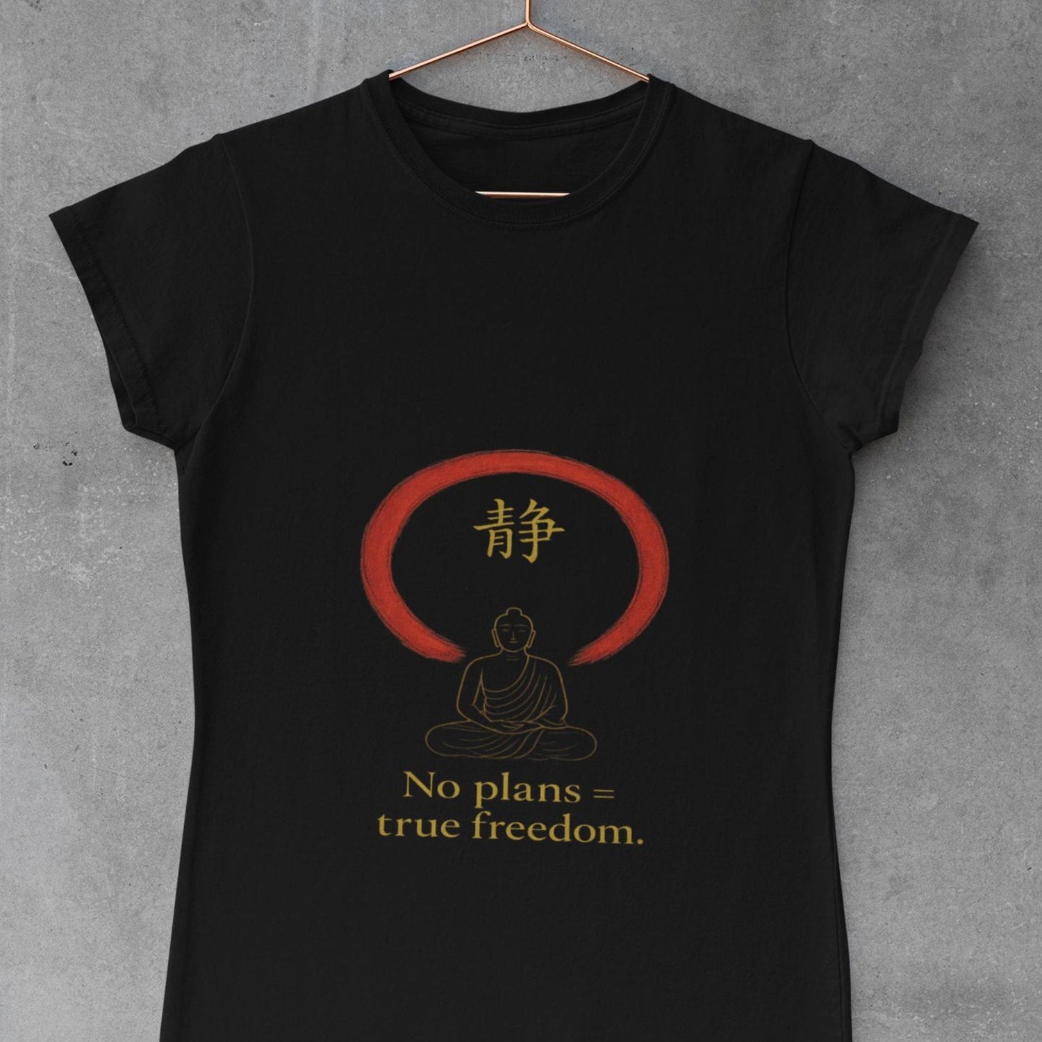 Mindful Humor T-Shirt | Zen Quote Japanese Kanji Design Tee