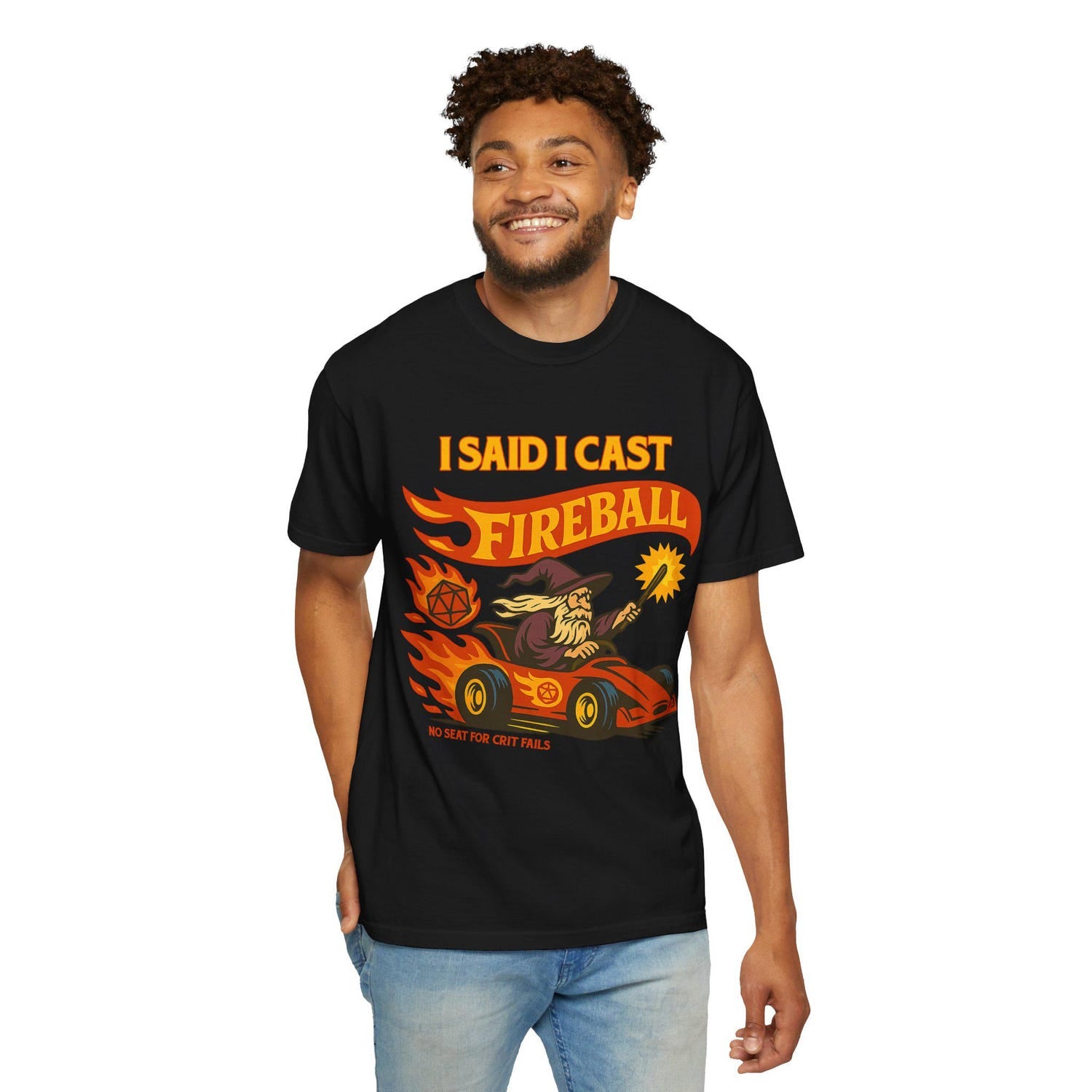 Wizard Cast Fireball T-Shirt | Funny DnD Dungeon Master Gift | Comfort Colors Tee