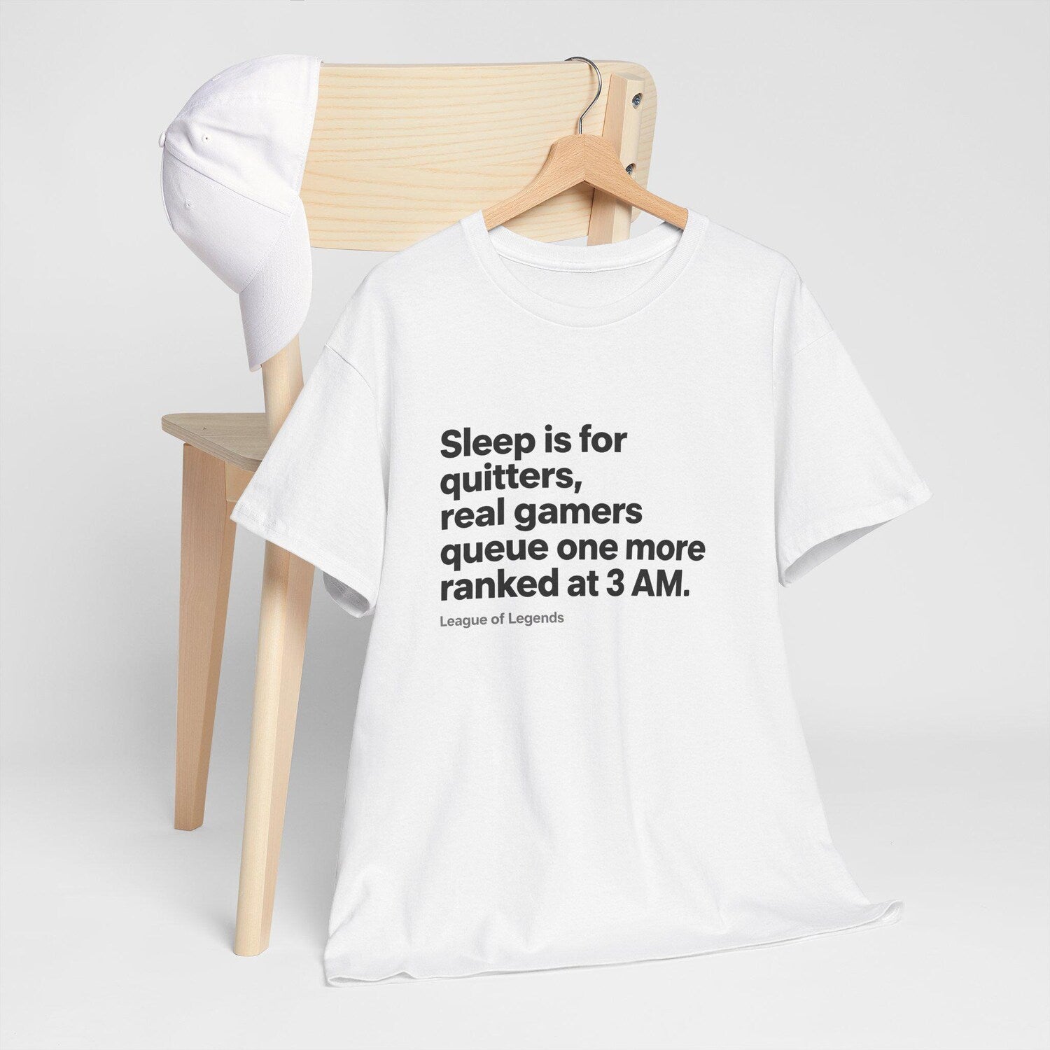 Sleep Is For Quitters T-Shirt | Funny Gamer Quote Tee | League Of Legends Merch