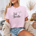Just Breathe Comfort Colors Shirt | Butterfly Motivational Yoga Meditation Mental Health Relaxing Inspirational Gift Tee