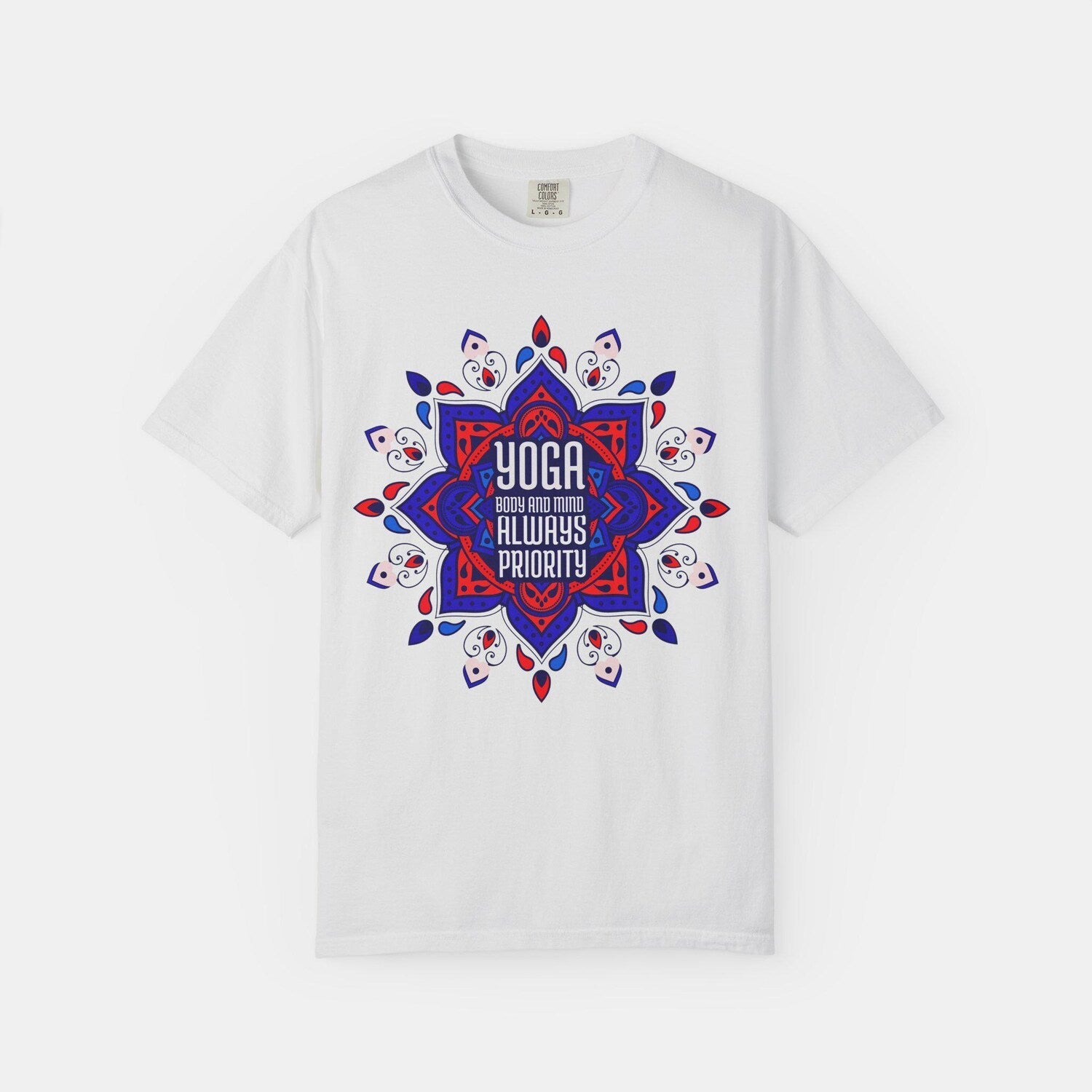 Yoga Mandala T-Shirt | Body Mind Always Priority Tee