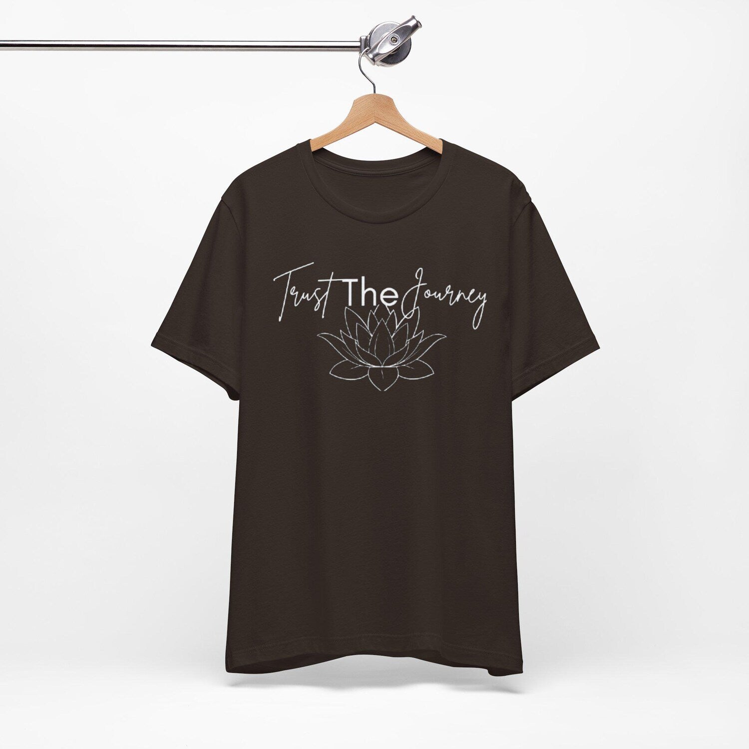 Trust The Journey Shirt, Spiritual T-Shirt, Lotus Flower Tee, Mindfulness Gift, Yoga Apparel, Positive Quote Shirt, Mindful Aether