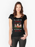 Funny Christmas Santa Guinea Pigs Pet Owner Xmas Merry Christmas Fitted Scoop T-Shirt | Premium Unisex T-Shirt, Trending Graphic Tee