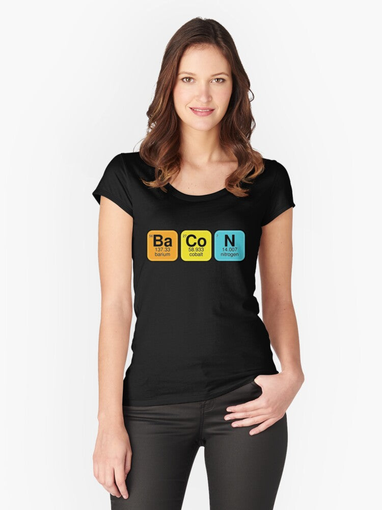 Bacon Atomic Symbol for hunger Fitted Scoop T Shirt T Shirt High Search Demand Gift Ready