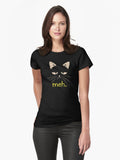 Meh Cat Fitted T Shirt T Shirt Streetwear Style Hot Right Now