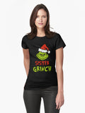 SISTER GRINCH CHRISTMAS Funny t shirt Fitted T Shirt T Shirt Holiday Trending Christmas Season Pick