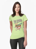 Eat Ramen Retro Funny Japanese Fitted T Shirt T Shirt Premium Print Gift Ready