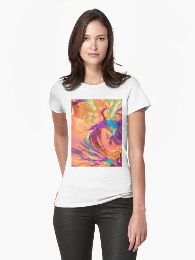 Abstract Painting Fitted Shirt T Shirt Everyday Wear