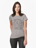emotionally attached to fictional characters black Fitted T Shirt T Shirt Premium Quality Fan Favorite