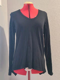 Wilt Black Long Sleeve Asymmetrical Hem T Shirt Size S T-Shirt | High-Quality Print | Popular Graphic Edition