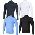 Hot Selling Mens Long Sleeved High Neck Top Tight Muscle Tshirt T-Shirt | Bold Fan Favorite | Must-Have For Collectors