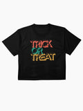 Vintage Trick Or Treat Boxy T Shirt Clean Design