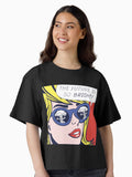 Pop Optimistic Girl Boxy T Shirt Boxy T Shirt Trending US Gift Ready